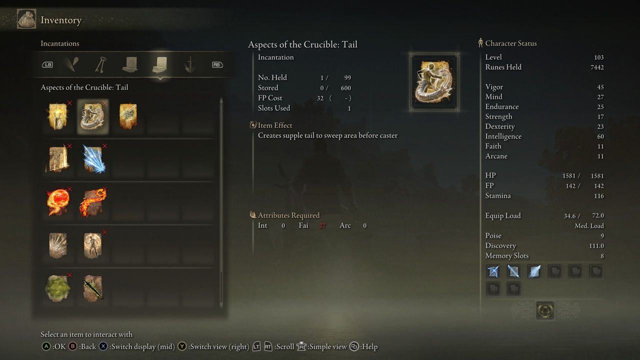 crucible tail stats