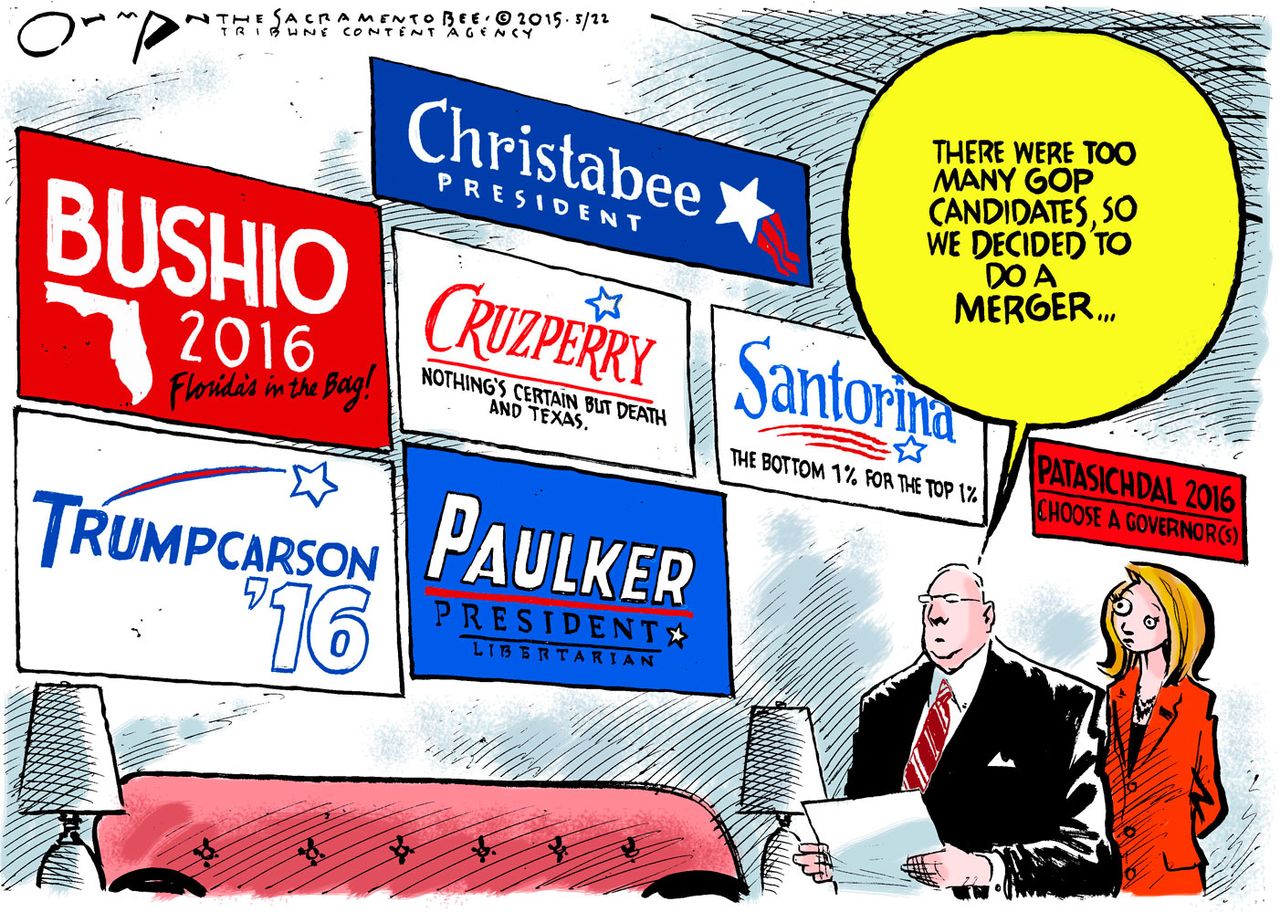 Political cartoon U.S. GOP 2016