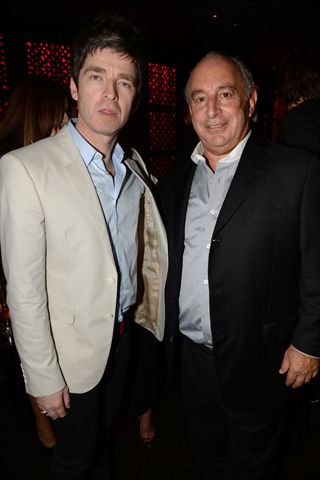 Noel Gallagher And Philip Green At The Playboy 60th Anniversary Party