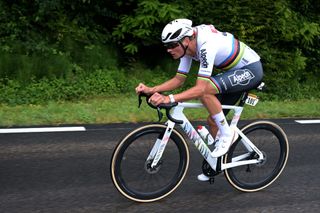 SAINT VULBAS FRANCE JULY 03 Mathieu van der Poel of Netherlands and Team Alpecin Deceuninck competes during the 111th Tour de France 2024 Stage 5 a 1774km stage from SaintJeandeMaurienne to Saint Vulbas UCIWT on July 03 2024 in Saint Vulbas France Photo by Tim de WaeleGetty Images