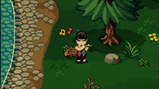 Mon personnage se livrant à des manigances dans Roots of Pacha