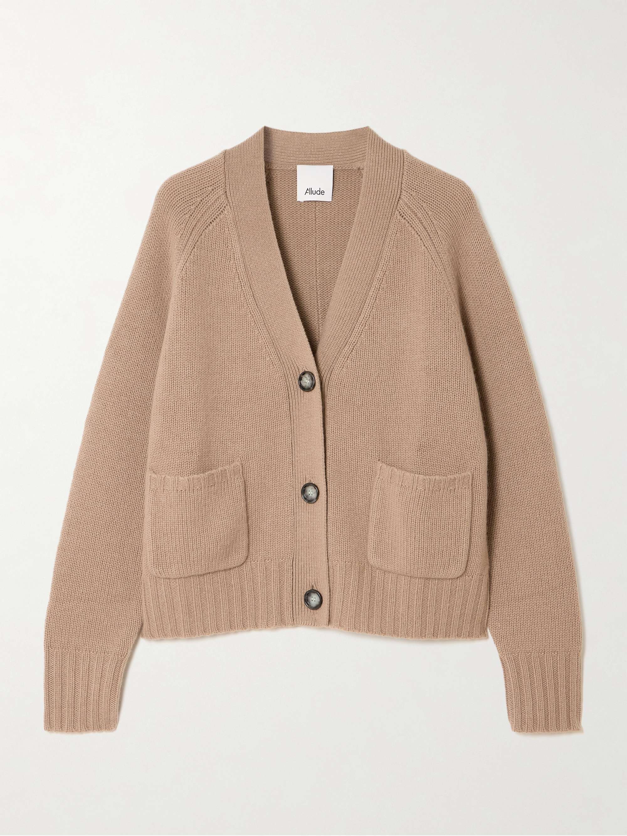 ALLUDE Wool and Cashmere-Blend Cardigan