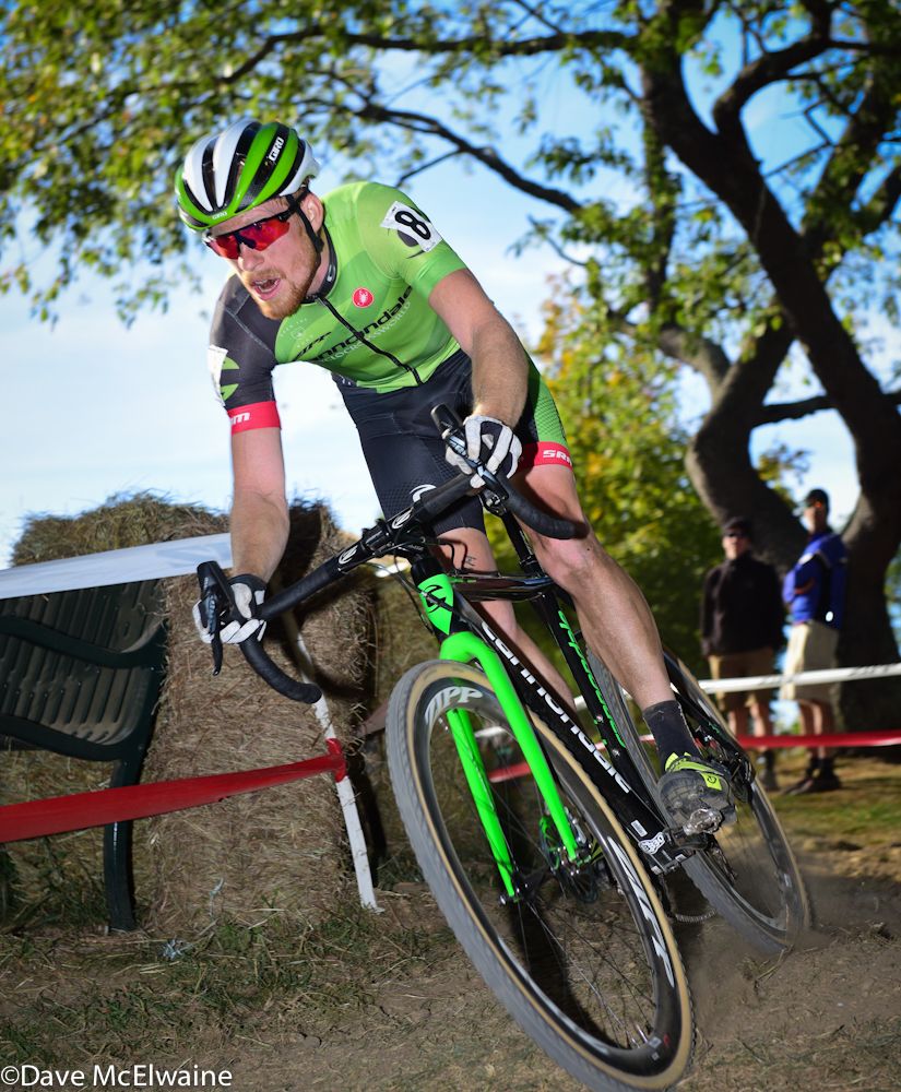 Stephen Hyde (Cannondale) riding in third position in the closing laps