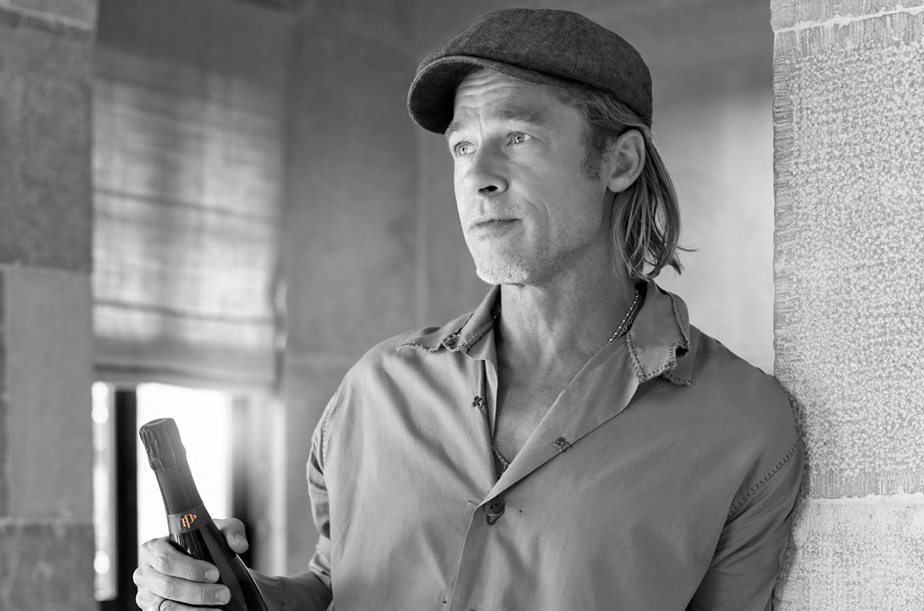 brad pitt, fleur de miraval champagne.