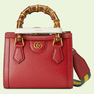 Gucci Diana Mini Tote Bag in Red Leather