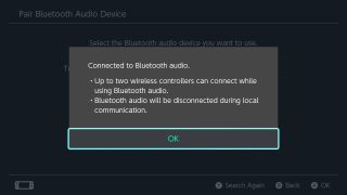 Nintendo Switch Bluetooth Pair Headphones Ok