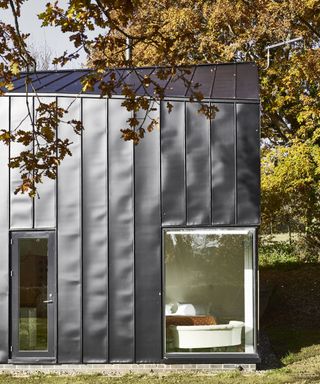 Barn-style new build with zinc cladding