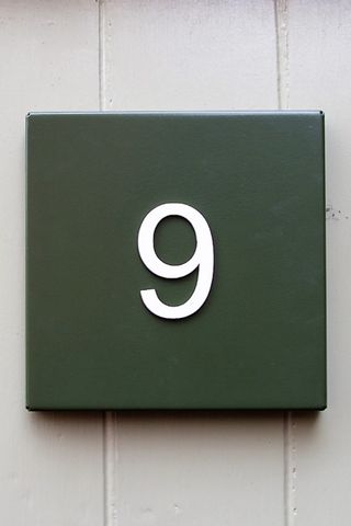 Steel number plate, £39.99, Kelly Contemporary at Notonthehighstreet.com
