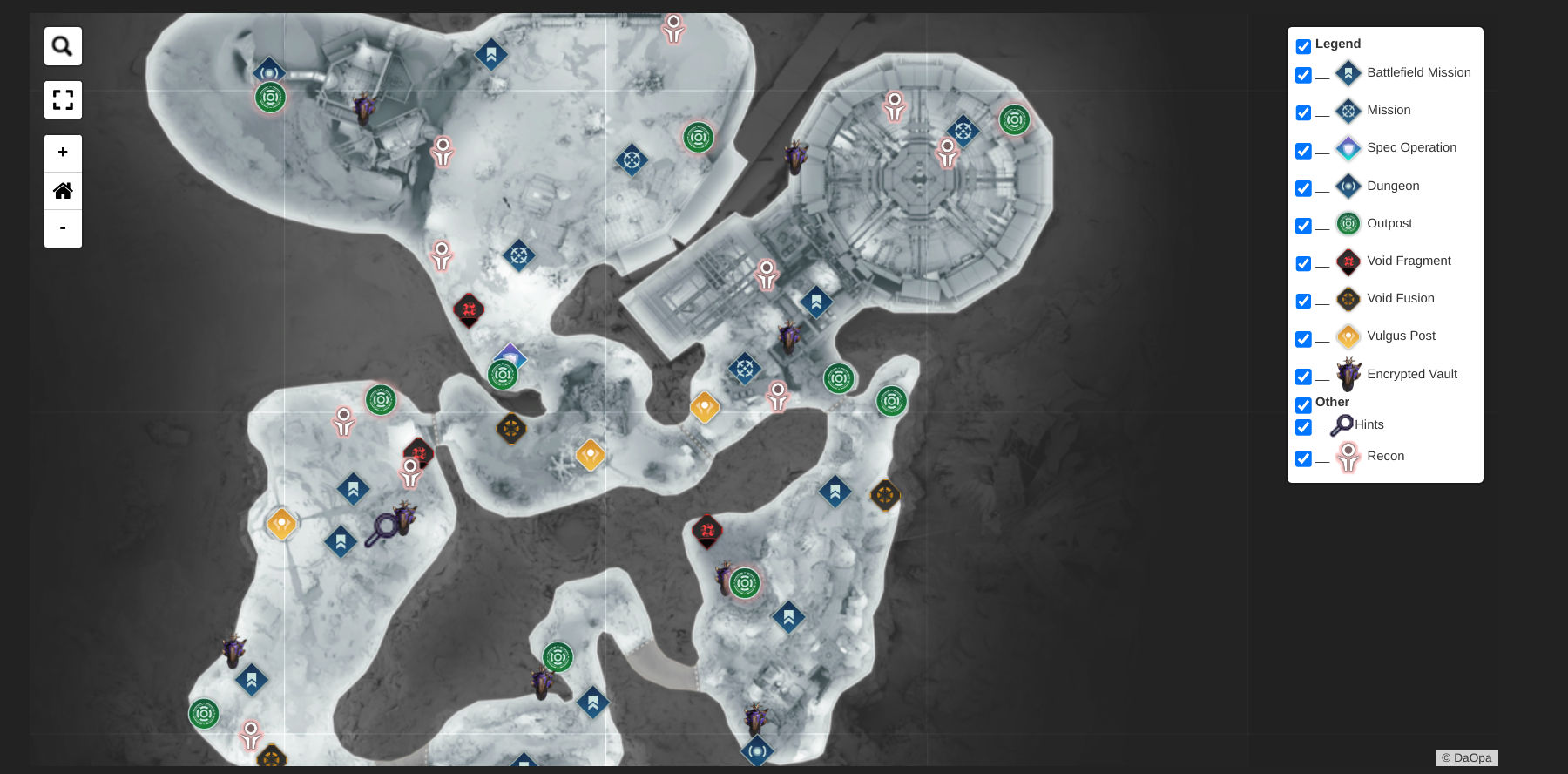 An interactive map of Fortress in The First Descendant