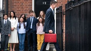 UK chancellor Jeremy Hunt enters Downing Street after delivering the Spring Budget in which he outlined new investment in AI initiatives across the UK