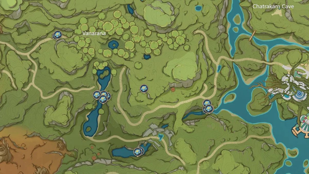 Genshin Impact Kalpalata Lotus locations in Sumeru