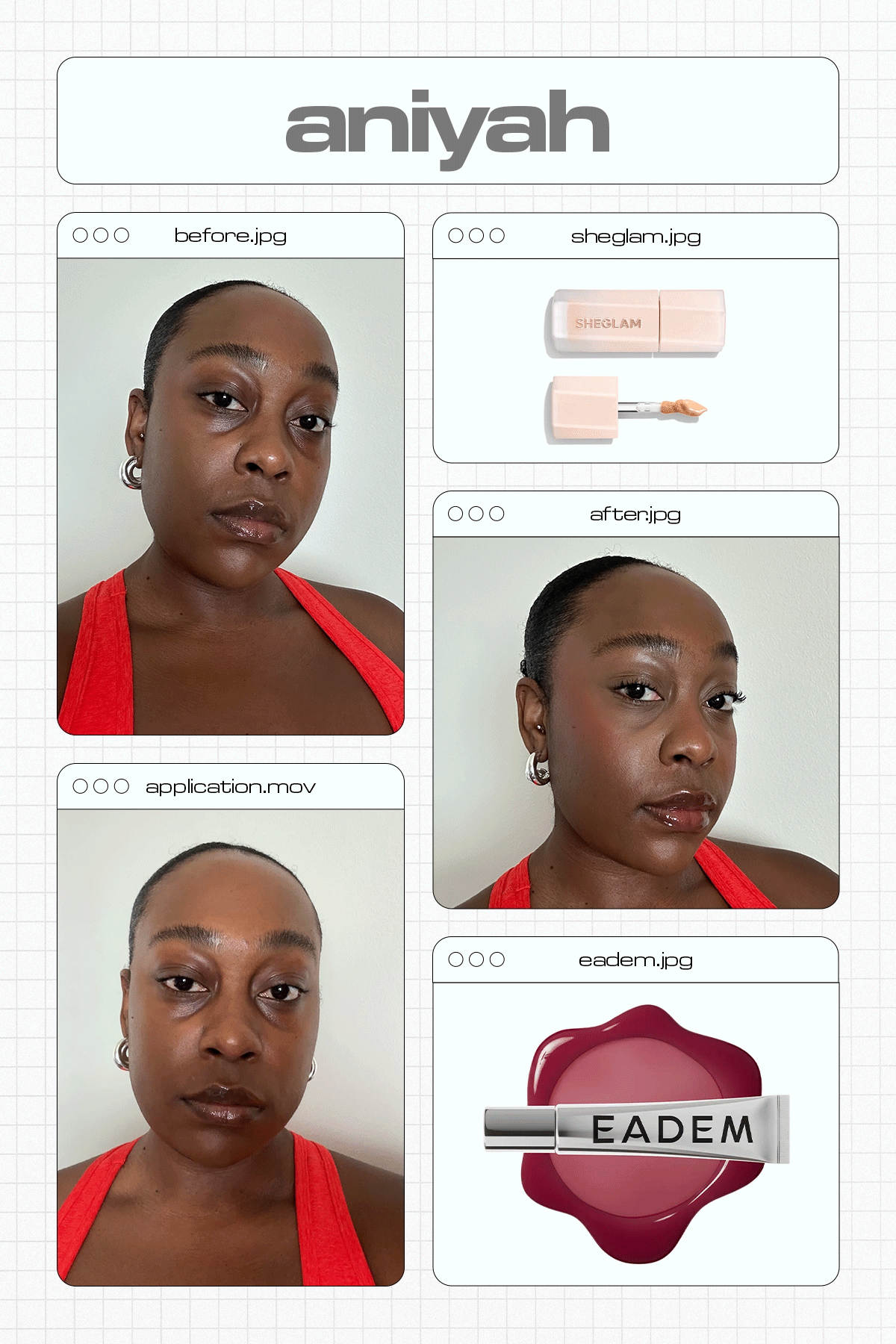 Editors testing SHEGLAM concealer