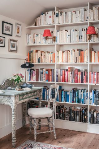 library on the landing of a cottage in Kent