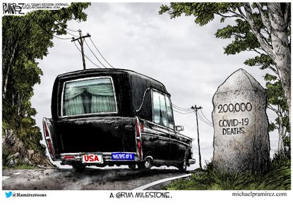 Editorial Cartoon U.S. 200000 COVID deaths