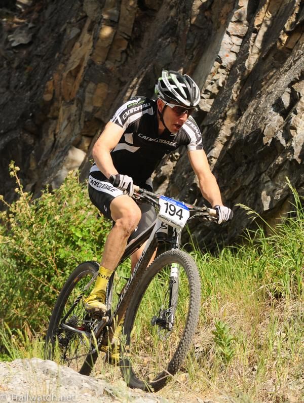 Jeremiah Bishop (Cannondale) rides in fourth place