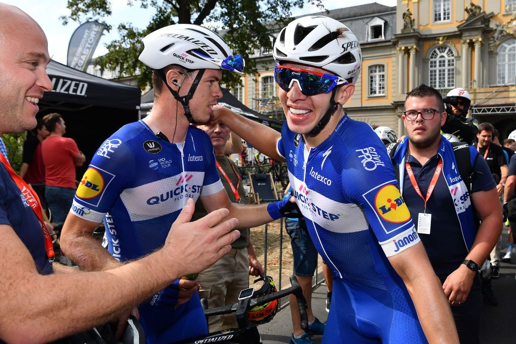 Alvaro Hodeg (Quick-Step Floors) celebrates his win