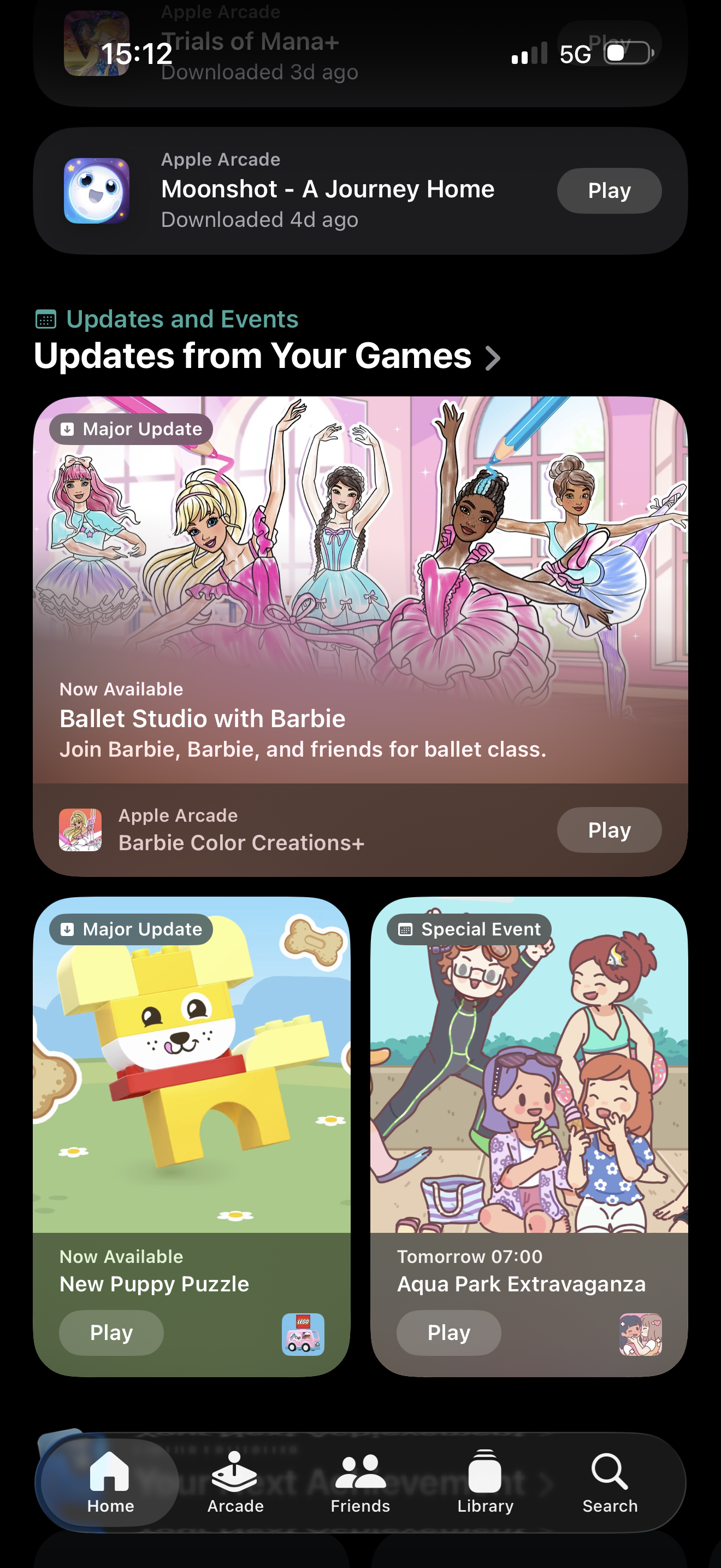 The Apple Arcade UI