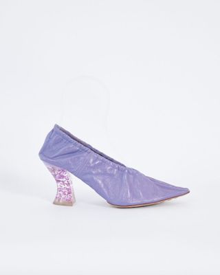 Bottega Veneta 'glitter Heel Almond 75' Pumps, Lavender, 37.5