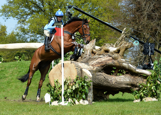 Alice Dunsdon riding Fernhill Present GBR during the Cross Country phase of The Mitsubishi Motors Badminton Horse Trials at Badminton in Gloucestershire, UK on 7th May 2016