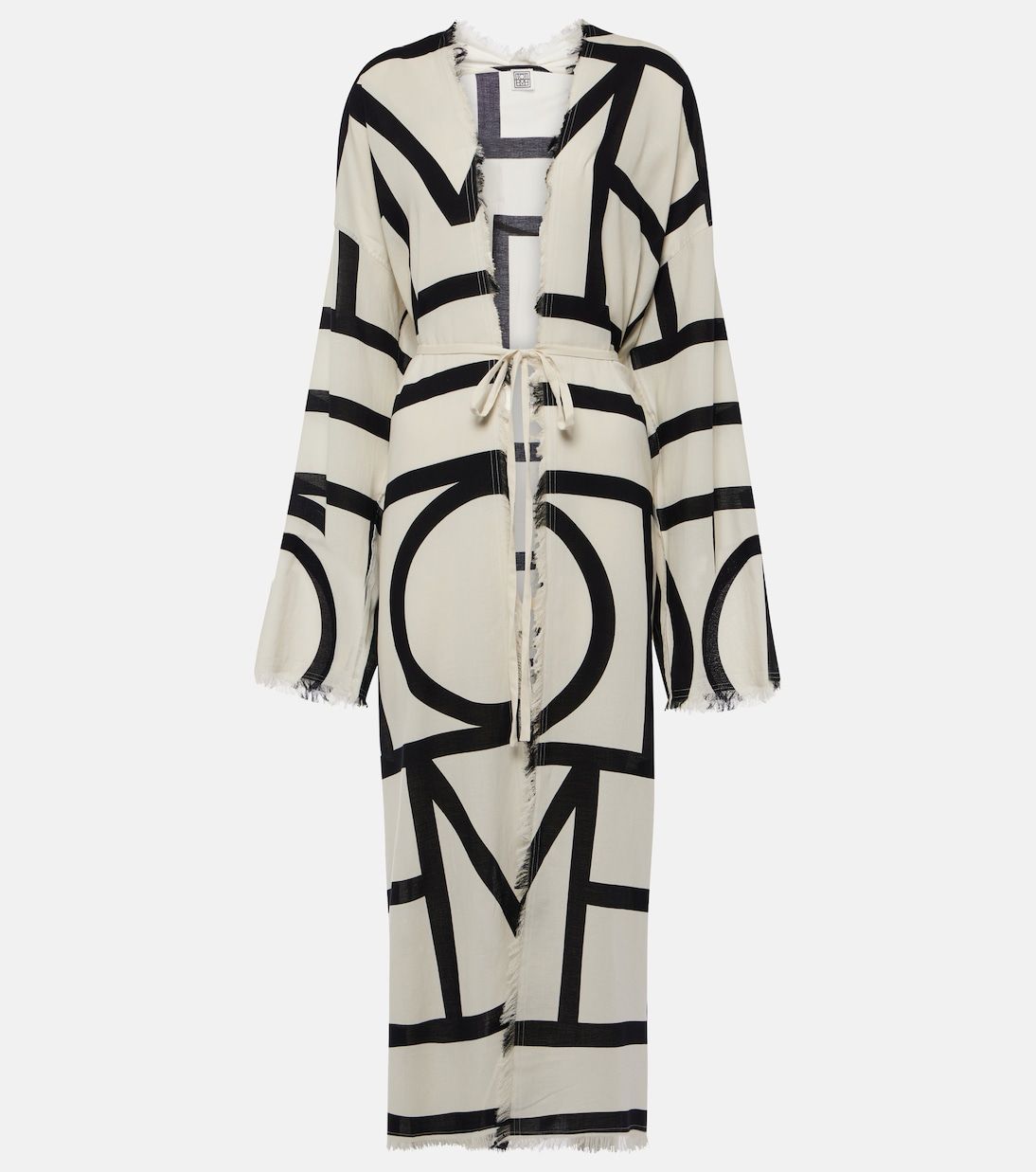 Monogram Cotton Wrap Dress