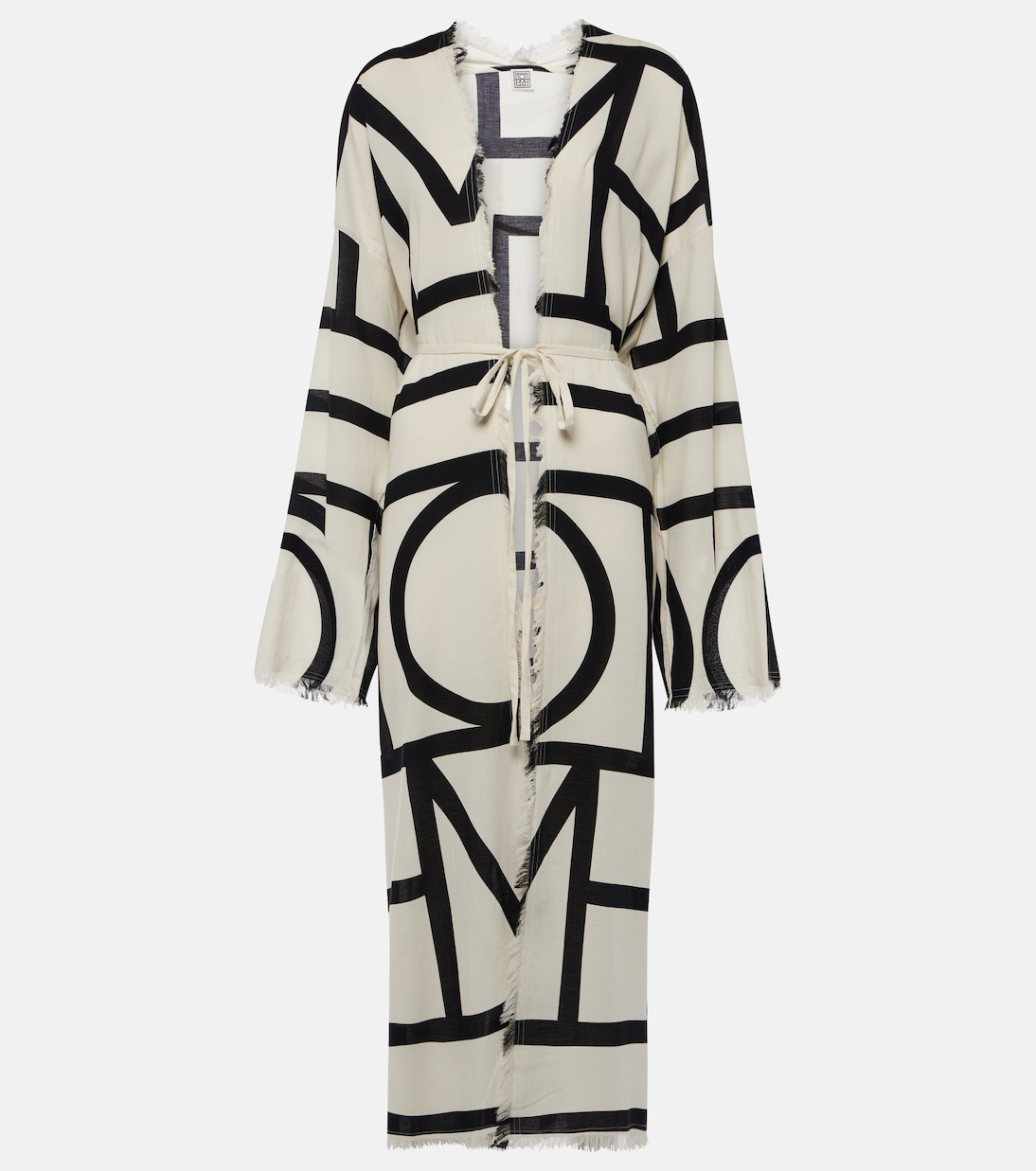 Monogram Cotton Wrap Dress