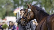Luhm&uuml;hlen Horse Trials final trot-up: Redwood Clover and Max Gordon