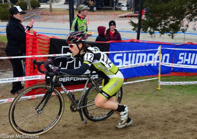 Julie Lafreniere (Xprezo-Borsao) approaching the barriers