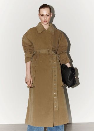 Flap-Pocket Trench Coat