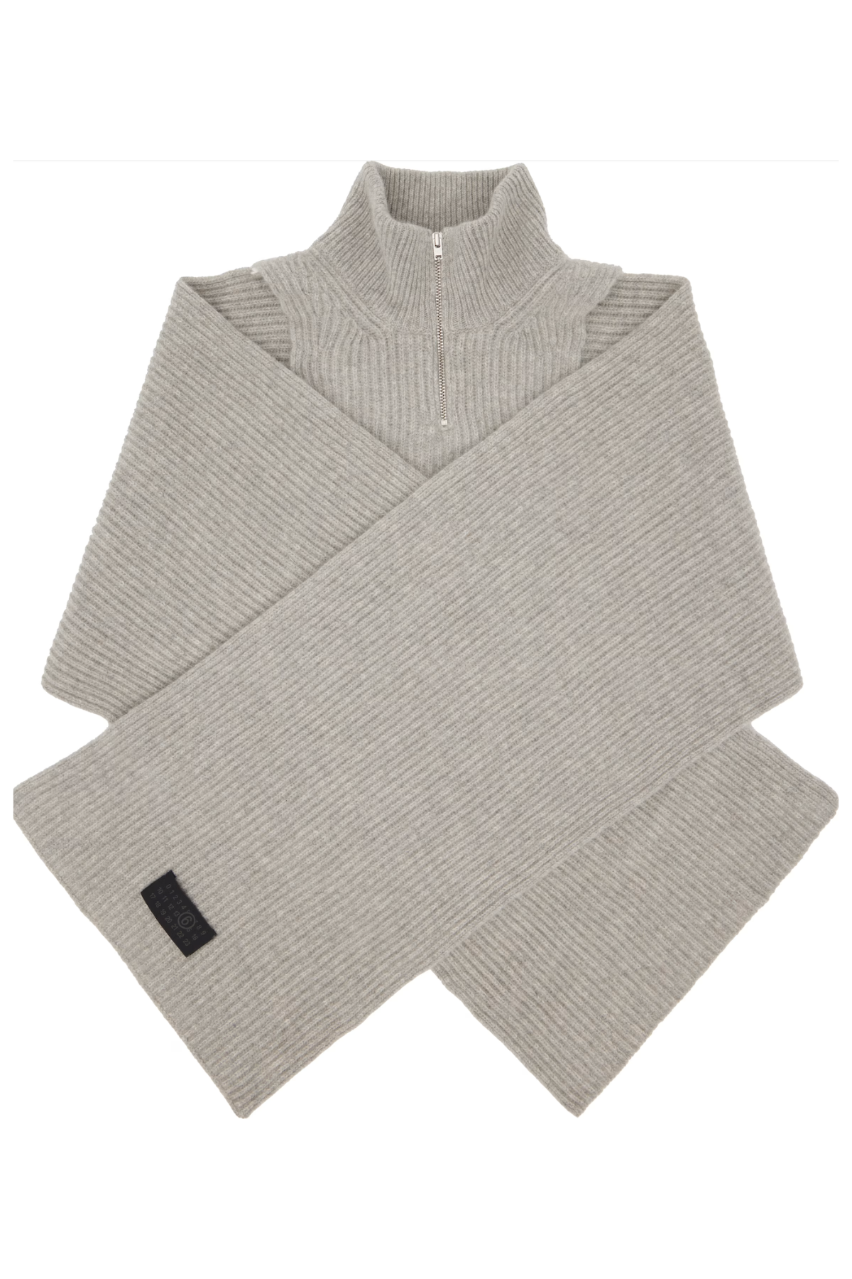 MM6 Maison Margiela, Gray Fisherman Knit Camionneur Scarf