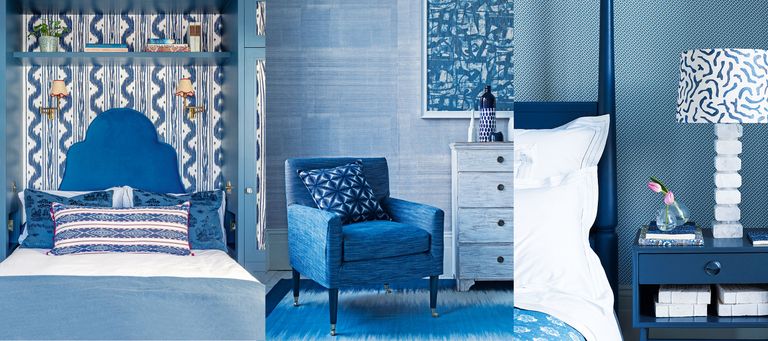 Blue and white bedroom ideas