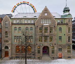 PoMo museum with colourful interiors and decor