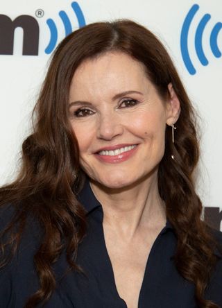 Geena Davis visits SiriusXM Studios on October 12, 2022 in New York City