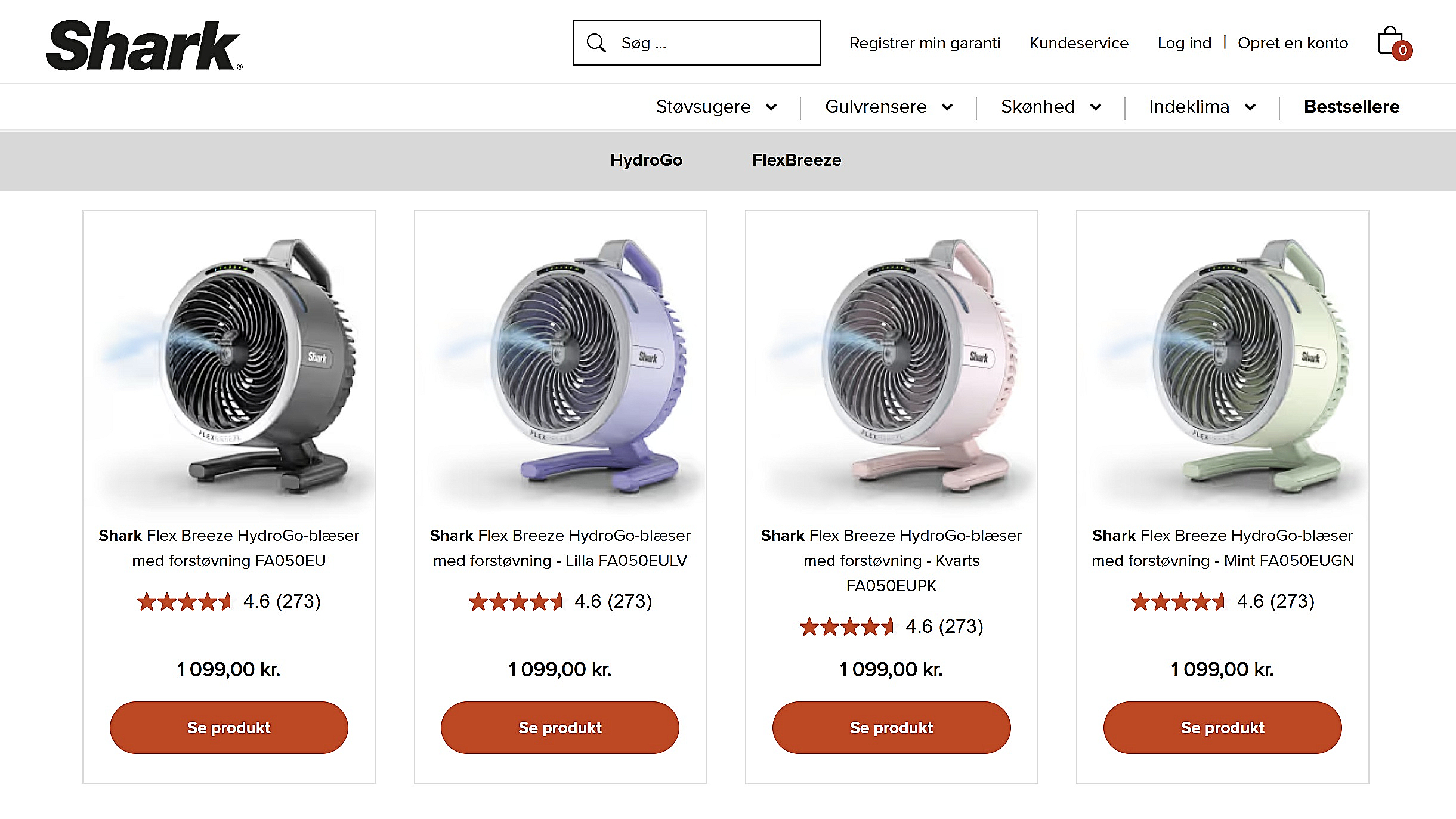 Flex Breeze HydroGo i gr&amp;aring;, lilla, lyser&amp;oslash;d og gr&amp;oslash;n.