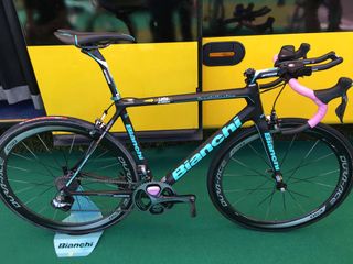 Steven Kruijswijk's Bianchi Specialissima for the Alpe di Siusi time trial in which he placed second
