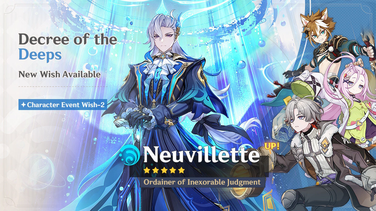 Genshin Impact banners - Neuvillette in version 6.3