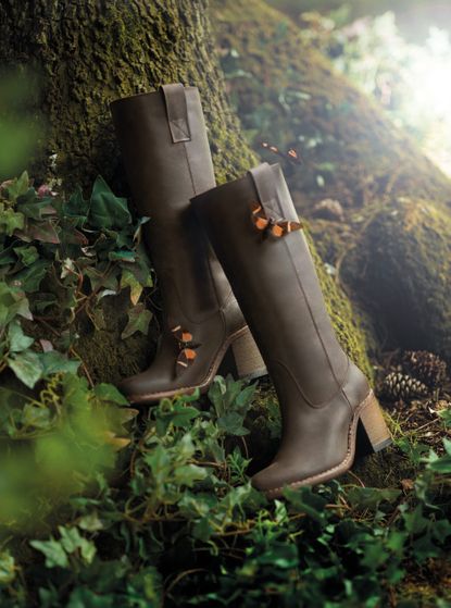 Green wide outlet calf boots