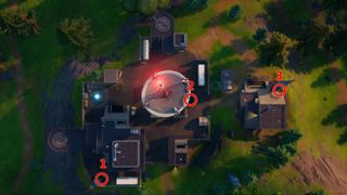 Fortnite Wiretaps locations at Defiant Dish