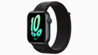 Apple Watch Series 7 Nike+ Edition, black with a black nylon strap