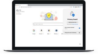 Norton Secure Browser on a laptop