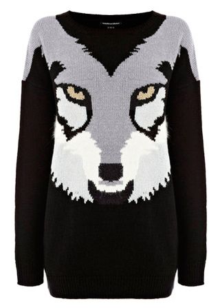 Warehouse wolf print jumper, £45