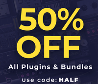 Waves half price sale: 50% off plugins and bundles!