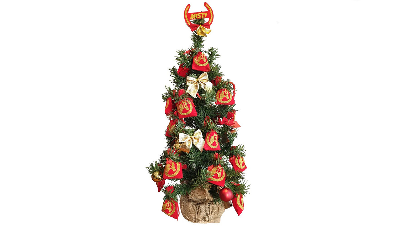 Personalised Pets Christmas Tree Advent Calendar with horse decorations