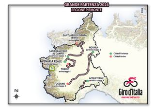 The map of the Giro d'Italia 2024 Grande Partenza