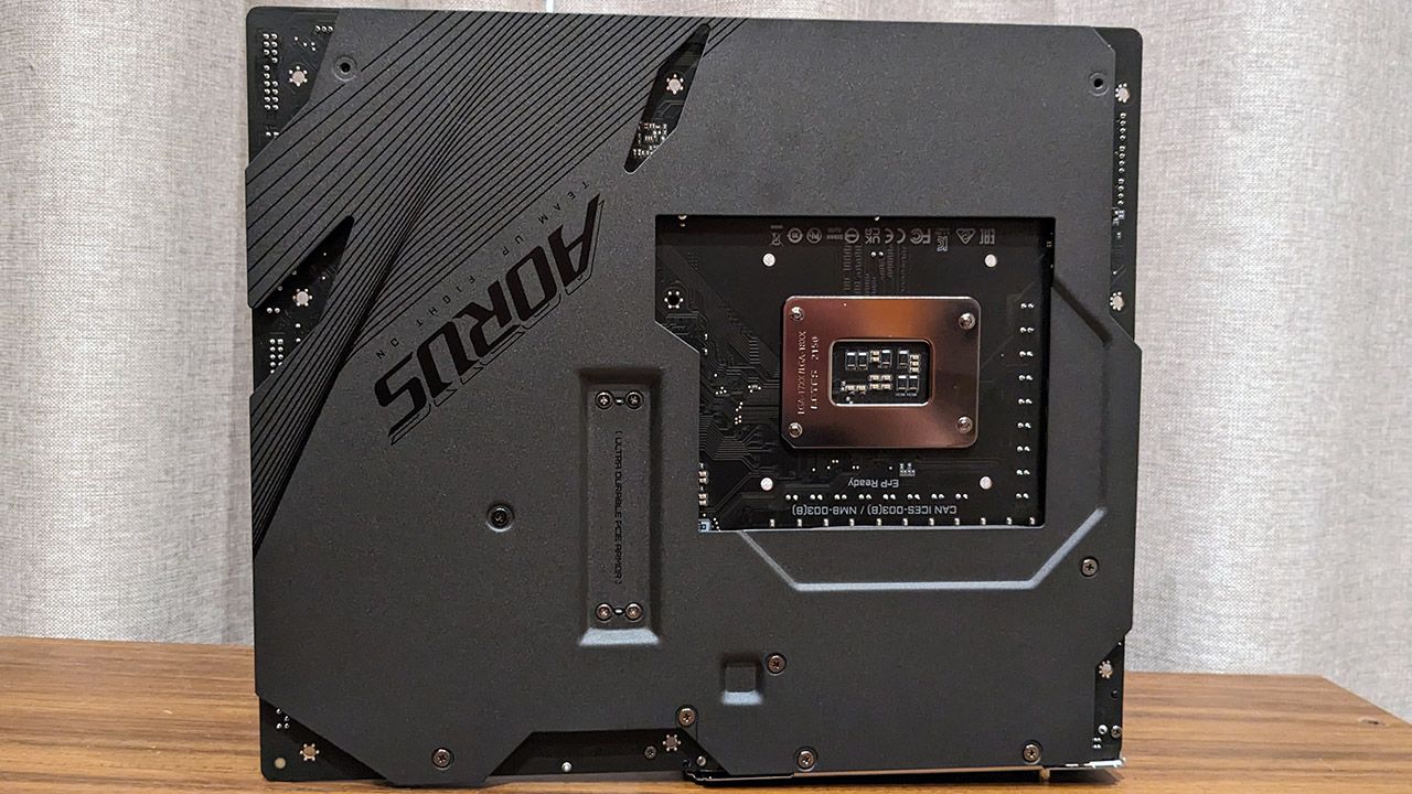 Gigabyte Z790 Aorus Master X motherboard backplate