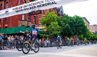 Justin Williams won the men's elite criterium at the 2019 Harlem Skyscraper Cycling Classic