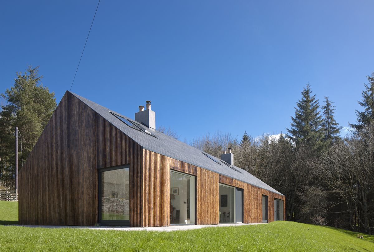 two side bungalow extensions with charred timber cladding