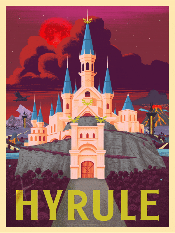 The Hyrule print designed by Alex Pearson