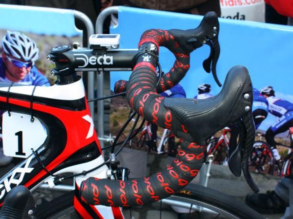Tom Boonen (Quick Step) ran double-wrapped bars on his Eddy Merckx.