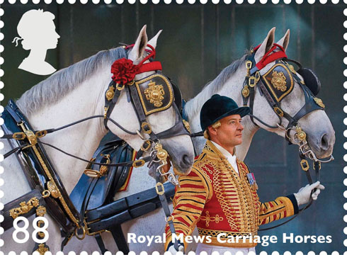 Royal Mews Carriage Horses Stamp