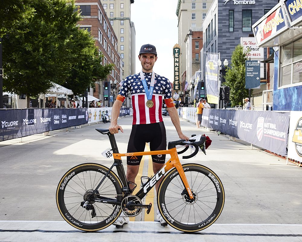 Joey Rosskopf (Rally Cycling) at the elite men&#039;s road race at the USA Cycling Pro Road Championships 2021